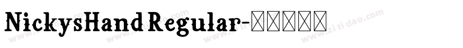 NickysHand Regular字体转换